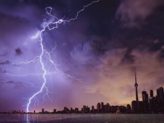 Dramatic footage shows house collapsing due to thunderstorm