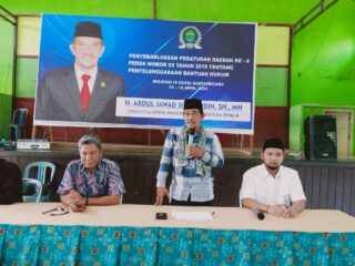 Jawad Sosialisasikan Perda Tentang Bantuan Hukum di Loa Kulu
