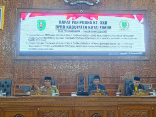 DPRD Kutim Gelar Rapat Paripurna Ke-22 Bahas RPJPD 2025-2045